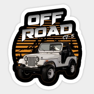 CJ-5 jeep car offroad name Sticker